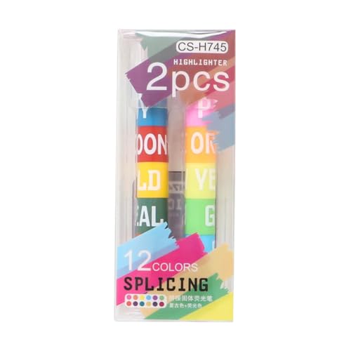 WEKADRIN 2 Stück Teiliges Marker Pen Farben Fest Verbundene Fluoreszierende Textmarker Multipurpose Marker für Schüler und Büro Flache Form kein Auslaufen Leuchtende Farben Einfach zu WEKADRIN 2 Stück Teiliges Marker Pen Farben Fest Verbundene Fluoreszierende Textmarker Multipurpose Marker für Schüler und Büro Flache Form kein Auslaufen Leuchtende Farben Einfach zu von WEKADRIN