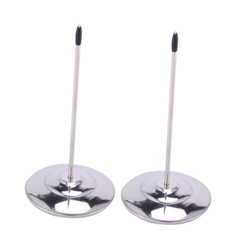 WEKADRIN 2 Stück Teiliges Menühalter Set mit Stabilem Rundem Sockel Universeller Schreibtisch Organizer für Restaurant Büro Küche Milchtee Shop für Quittungen Notizen Belege von WEKADRIN