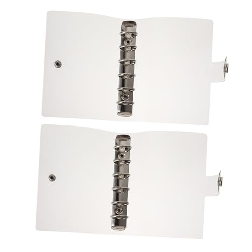 WEKADRIN 2 Stück Teiliges PVC Notizbuch Cover mit Löchern Transparentes Wasserfestes Ringbuch Einband Schmutzabweisender Planer Schutz für Lose Langlebig und Leicht zu Reinigen von WEKADRIN