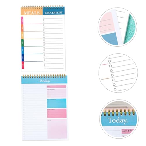 WEKADRIN 2 Stück Teiliges Planer Notizblock To Do Liste und Undatierten Tagesplanern Spiralbindung Abreißbare Blätter für Schüler Büro Reise und Tägliche Zeitplanung WEKADRIN 2 Stück Teiliges Planer Notizblock To Do Liste und Undatierten Tagesplanern Spiralbindung Abreißbare Blätter für Schüler Büro Reise und Tägliche Zeitplanung von WEKADRIN
