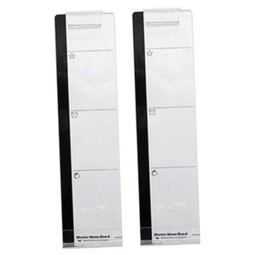 WEKADRIN 2 Stück Teiliges Transparentes Monitor memo board mit Starker Haftung Schlankes Notizbrett für Computerbildschirmseiten Installieren für Büro und Desktop organisation von WEKADRIN