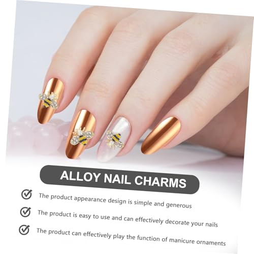 WEKADRIN 20 Stück Bienchen Nagelschmuck Charms aus Legierung Nail Art Dekoration DIY Maniküre Zubehör für Natürliche und Künstliche Nägel Langlebig und Vielseitig für Party Alltagsdesigns WEKADRIN 20 Stück Bienchen Nagelschmuck Charms aus Legierung Nail Art Dekoration DIY Maniküre Zubehör für Natürliche und Künstliche Nägel Langlebig und Vielseitig für Party Alltagsdesigns von WEKADRIN
