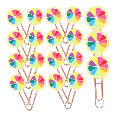 WEKADRIN 20 Stück Bunte Büroklammern Obst Lesezeichen Kreative Niedliche Papierklammern für Schule Büro und Dokumente Praktische und Dekorative Rainbow File Clips WEKADRIN 20 Stück Bunte Büroklammern Obst Lesezeichen Kreative Niedliche Papierklammern für Schule Büro und Dokumente Praktische und Dekorative Rainbow File Clips von WEKADRIN
