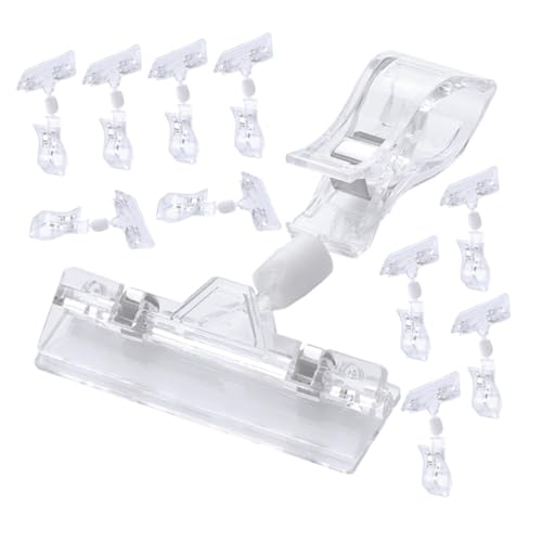 WEKADRIN 20 Stück Drehbare Preisschild Clips Transparente Merchandise Sign Halter für Preisdisplay Supermärkten und Einzelhandelsgeschäften Installieren und Flexibel von WEKADRIN