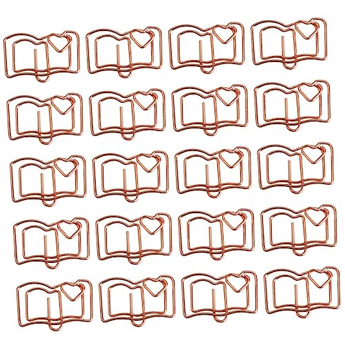 WEKADRIN 20 Stück Teiliges Buchförmige Büroklammern aus Memo und Fotoclips in Roségold Stabile Metallklemmen für Notizen Fotos Bücher und Bürobedarf WEKADRIN 20 Stück Teiliges Buchförmige Büroklammern aus Memo und Fotoclips in Roségold Stabile Metallklemmen für Notizen Fotos Bücher und Bürobedarf von WEKADRIN