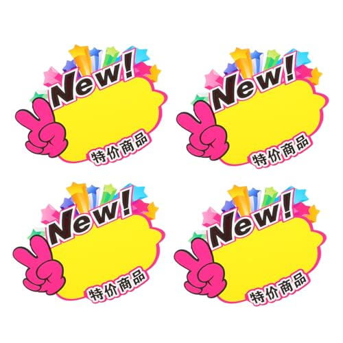 WEKADRIN 20 Stück Teiliges Große Preisschilder aus Hochwertigem Papier Glatt Beschriftbar mit Marker oder Stift Vielseitig Einsetzbar für Supermärkte Einzelhandel Veranstaltungen und von WEKADRIN