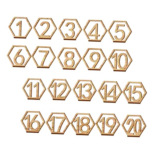 WEKADRIN 20 Stück Teiliges Holz Tischnummernschilder Sechseckig für Hochzeiten Restaurants Partys Stilvolle Sitzplatznummern Schilder mit Kreativem Design und Leichter Reinigung WEKADRIN 20 Stück Teiliges Holz Tischnummernschilder Sechseckig für Hochzeiten Restaurants Partys Stilvolle Sitzplatznummern Schilder mit Kreativem Design und Leichter Reinigung von WEKADRIN