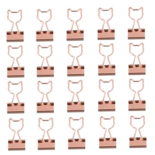 WEKADRIN 20 Stück Teiliges Metall Aktenklammern Büroklammern mit Roségold Katze Design Robuste Multifunktions clip für Papier Dokumente Dateien für Schule Büro und Zuhause WEKADRIN 20 Stück Teiliges Metall Aktenklammern Büroklammern mit Roségold Katze Design Robuste Multifunktions clip für Papier Dokumente Dateien für Schule Büro und Zuhause von WEKADRIN