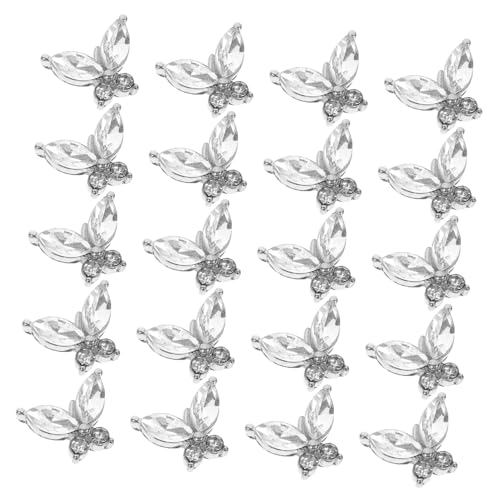 WEKADRIN 20 Stück Teiliges Nail Art Charms mit silberfarbenen Glitzer Schmetterlingen Kleine Nail Decorations für DIY Maniküre für Frauen und Mädchen Vielseitig für professionelle WEKADRIN 20 Stück Teiliges Nail Art Charms mit silberfarbenen Glitzer Schmetterlingen Kleine Nail Decorations für DIY Maniküre für Frauen und Mädchen Vielseitig für professionelle von WEKADRIN