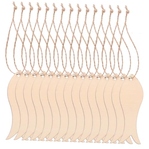WEKADRIN 20 Stück Teiliges Unbemalte Holzscheiben Fischform Naturbelassene Holzanhänger für DIY Holzdeko Bastelprojekte Party Wohnraumdekoration Kreative Holzschilder zum Bemalen und von WEKADRIN