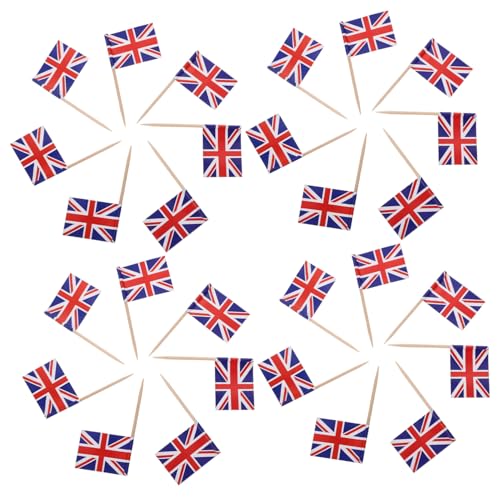 WEKADRIN 200stücke Zahnstochermarken Mit Bunten Flaggen Dekorative Cupcake-topper Für Partys Hochzeiten Und Desserts Für Kuchen Eiscreme Und Tischdekorationen von WEKADRIN