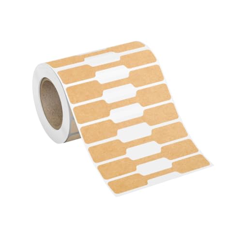 WEKADRIN 2000 Stück Selbstklebende Rechteckige Schmuck-preisschild-etiketten aus Kraftpapier Ablösbar Beschreibbar für Ringe Halsketten Armbänder Ohrringe Vielseitig für Schmuckpräsentation von WEKADRIN