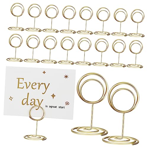 WEKADRIN 20Stücke Tischkartenhalter Goldene Foto Clips für Tischnummern Namenskarten und Menüs und Partyständer Stabil mit Spiralbasis für Zuhause und Büro WEKADRIN 20Stücke Tischkartenhalter Goldene Foto Clips für Tischnummern Namenskarten und Menüs und Partyständer Stabil mit Spiralbasis für Zuhause und Büro von WEKADRIN
