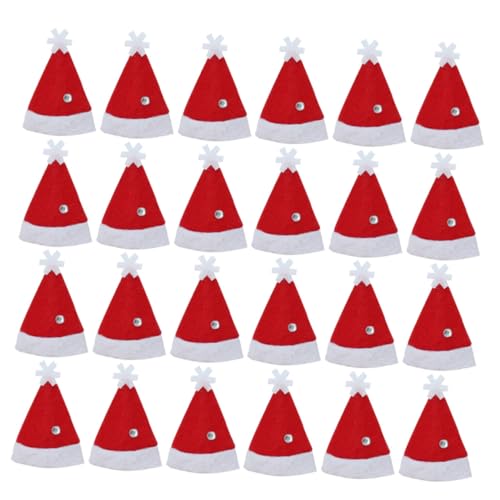 WEKADRIN 24 Stk. Teiliges Mini Weihnachtsmützen aus Wiederverwendbarem Material Festliche Lollipop Hüte zur Candy Verpackung und Weihnachtsdeko Geeignet für Party Geschenke und WEKADRIN 24 Stk. Teiliges Mini Weihnachtsmützen aus Wiederverwendbarem Material Festliche Lollipop Hüte zur Candy Verpackung und Weihnachtsdeko Geeignet für Party Geschenke und von WEKADRIN