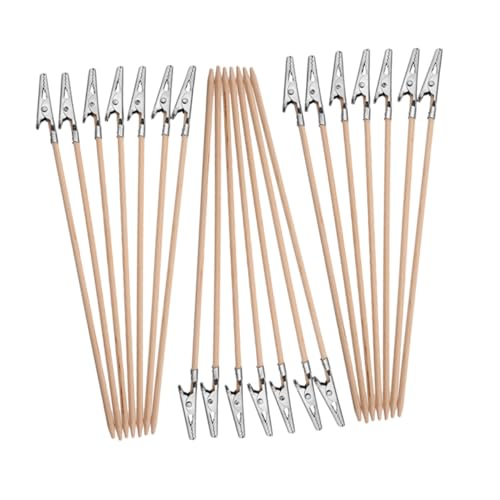 WEKADRIN 24 Stück Teiliges Alligator Metallclip Stabile Krokodilklemmen aus Legierung und Bambus für DIY Modellbau Malerei Kartenhalter Vielseitige Befestigung und Sprühfarben Trocknung WEKADRIN 24 Stück Teiliges Alligator Metallclip Stabile Krokodilklemmen aus Legierung und Bambus für DIY Modellbau Malerei Kartenhalter Vielseitige Befestigung und Sprühfarben Trocknung von WEKADRIN