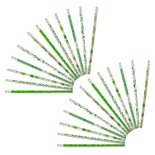 WEKADRIN 24 Stück Teiliges Holzbleistifte mit St Patrick's Day Kleeblatt-motiv Farbige Zeichen Schreibstifte für Schüler Ergonomisch Geformt mit Radiergummi Langlebig Malen und Skizzieren WEKADRIN 24 Stück Teiliges Holzbleistifte mit St Patrick's Day Kleeblatt-motiv Farbige Zeichen Schreibstifte für Schüler Ergonomisch Geformt mit Radiergummi Langlebig Malen und Skizzieren von WEKADRIN