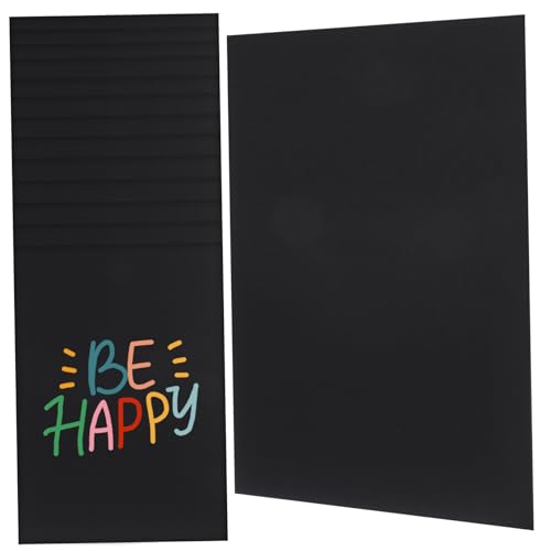 WEKADRIN 25 Stück Teiliges Schwarzes Kartonpapier Dickes Bastelpapier für Fotoalben Grußkarten Scrapbooking und DIY projekte Stabiles Vielseitiges Druckpapier für Handmade Business Crafts von WEKADRIN