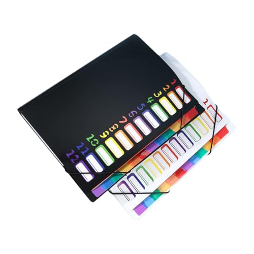 WEKADRIN 2Stücke Dokumentenorganizer mit Fächern Erweiterbare Fächermappe und Farbenfrohe Ordner für Zuhause und Büro für Studenten und Monatsrechnungen WEKADRIN 2Stücke Dokumentenorganizer mit Fächern Erweiterbare Fächermappe und Farbenfrohe Ordner für Zuhause und Büro für Studenten und Monatsrechnungen von WEKADRIN