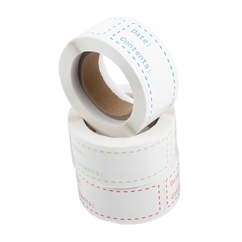 WEKADRIN 3 Rollen Selbstklebende Lebensmittelaufkleber Wiederablösbare Gefrieretiketten zum Beschriften Farbige Vorratsbehälter Labels für Küche und Gefrierschrank Etiketten WEKADRIN 3 Rollen Selbstklebende Lebensmittelaufkleber Wiederablösbare Gefrieretiketten zum Beschriften Farbige Vorratsbehälter Labels für Küche und Gefrierschrank Etiketten von WEKADRIN