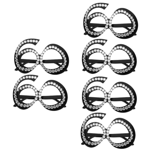 WEKADRIN 3 Sätze Geburtstagsbrille Zahlen Design Partybrillen Foto Requisiten Aus Robustem Hautfreundlichem Kunststoff Leicht Und Bequem Für Jubiläumsfeiern Und Unvergessliche 2 Stück * 3 von WEKADRIN