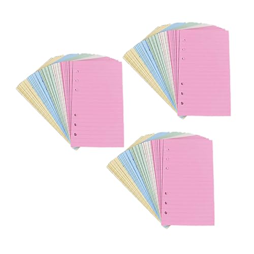 WEKADRIN 3 Sätze Nachfüllpapier Farbig Liniert Loose leaf Einlagen Ringbuch Notizpapier für Schule Büro Journal WEKADRIN 3 Sätze Nachfüllpapier Farbig Liniert Loose leaf Einlagen Ringbuch Notizpapier für Schule Büro Journal von WEKADRIN