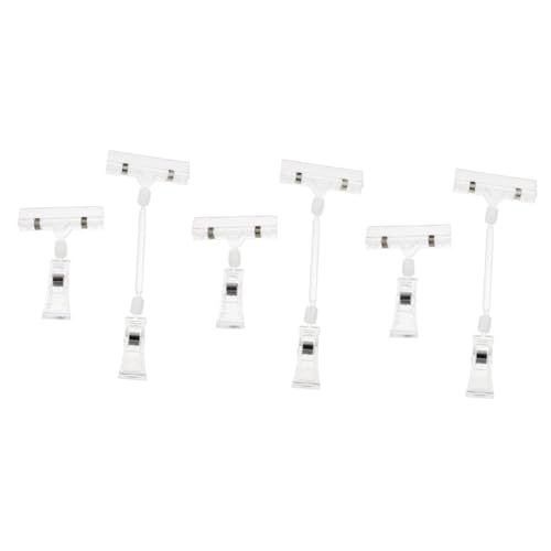 WEKADRIN 3 Sätze Teiliges Doppelseitige Preisschildhalter Klammern Für Supermarktregale Transparente Mechanische Werbeklammern Vielseitig Einsetzbar Für Geschäftsausstellung Und 6 Stück * 3 von WEKADRIN