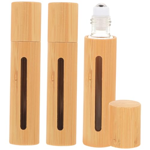 WEKADRIN 3 Stück Nachfüllbare Flaschen aus Bambus mit Edelstahlkugel Wiederverwendbare Duftöl Parfümfläschchen Stoßfeste Aromatherapie Ölroller für Massage und Ätherische Öle WEKADRIN 3 Stück Nachfüllbare Flaschen aus Bambus mit Edelstahlkugel Wiederverwendbare Duftöl Parfümfläschchen Stoßfeste Aromatherapie Ölroller für Massage und Ätherische Öle von WEKADRIN