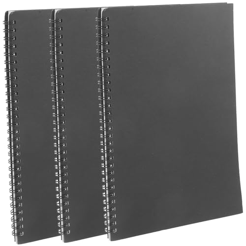 WEKADRIN 3 Stück Spiralnotizbuch Schwarz Tragbares Einfaches Notizbuch für Studenten Memo Notizen Schreibnotiz für Schule und Büro Praktischer Einsatz im Alltag WEKADRIN 3 Stück Spiralnotizbuch Schwarz Tragbares Einfaches Notizbuch für Studenten Memo Notizen Schreibnotiz für Schule und Büro Praktischer Einsatz im Alltag von WEKADRIN