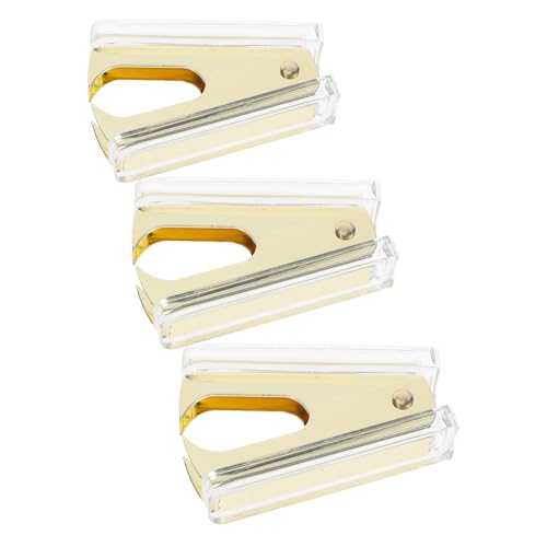 WEKADRIN 3 Stück Teiliges Ergonomisches Heftklammerentferner aus Transparentem Acryl Arbeitsersparend und Tragbar Komfortabler Griff für Büro Schule und Zuhause Vielseitig und von WEKADRIN