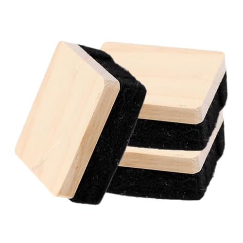 WEKADRIN 3 Stück Teiliges Kreidetafelschwamm aus Holz und Filz Kleines Leichtes Trockenradiergummi für Whiteboards und Schwarze Tafeln Wiederverwendbar Tragbar Staubfrei für Büro und von WEKADRIN