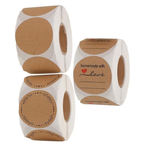 WEKADRIN 3 Stück Teiliges Runde Selbstklebende Etiketten Rolle mit Stark Haftender Oberfläche zum Beschriften Geeignet für Verpackung Versand Lebensmittelhandel und Kleine Unternehmen WEKADRIN 3 Stück Teiliges Runde Selbstklebende Etiketten Rolle mit Stark Haftender Oberfläche zum Beschriften Geeignet für Verpackung Versand Lebensmittelhandel und Kleine Unternehmen von WEKADRIN