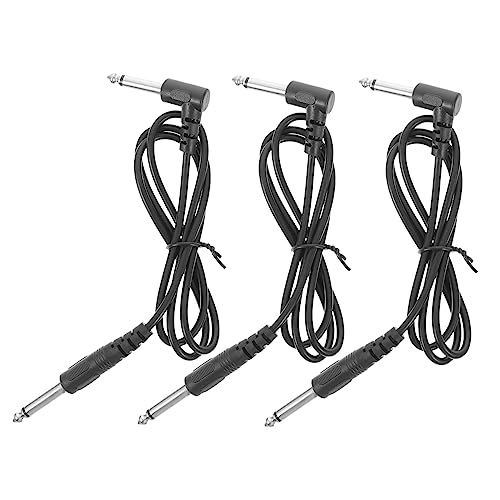 WEKADRIN 3 Stück Teiliges Trs Gitarrenkabel Langlebige Elektrische Audio Verbindungskabel Geräuschreduzierend Kompatibel mit Verstärker und Lautsprecher Schwarz von WEKADRIN