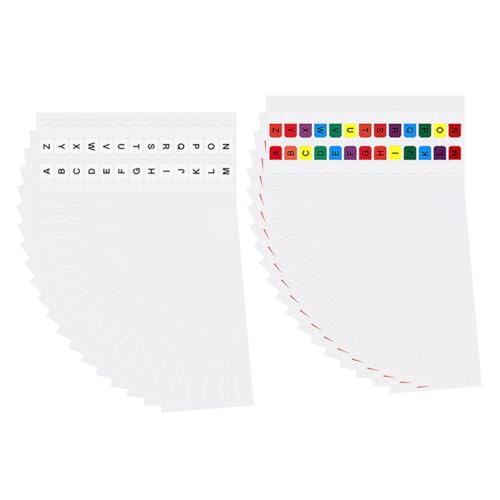 WEKADRIN 30 Blatt Bunte Wasserdichte Alphabet Index Tabs Kleine Selbstklebende Haftmarker Praktische Registerkarten für Notizbücher Büro Schule und Zuhause Vielseitige Seitenmarkierer von WEKADRIN