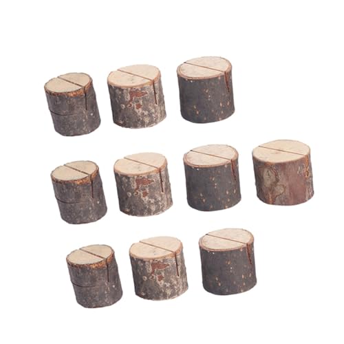 WEKADRIN 30 Stück Natürliche Holzhalter Tischkartenhalter Memo Clips für Hochzeit Party Dekoration Stabile Baumzweig Notizhalter aus Hochwertigem Holz Vielseitig für Fotos Namenskarten von WEKADRIN