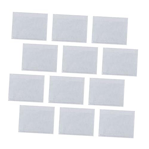 WEKADRIN 30 Stück Selbstklebende Kartenhalter für Indexkarten Transparente Etikettenhüllen für Bibliothekskarten Schutz für Karten und Flashcards von WEKADRIN