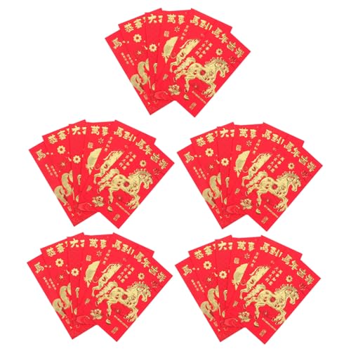 WEKADRIN 30 Stück Teiliges Rote Umschläge für Chinesisches Neujahr Jahr Des Pferdes Traditionelle Hong Bao mit Geprägtem Design Glücksbringer für Frühlingsfest und Vielfältige WEKADRIN 30 Stück Teiliges Rote Umschläge für Chinesisches Neujahr Jahr Des Pferdes Traditionelle Hong Bao mit Geprägtem Design Glücksbringer für Frühlingsfest und Vielfältige von WEKADRIN