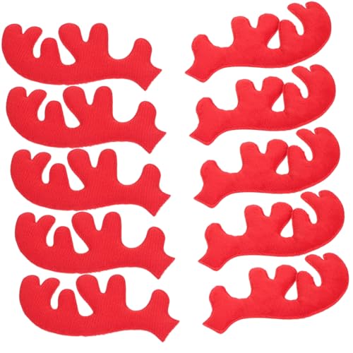WEKADRIN 30 Stück Teiliges Weiche Stoff Hirschgeweihe DIY Bastelzubehör für Haarreifen und Weihnachtsdeko Flexible und Komfortable Geweih Accessoires für Party und Festdekorationen von WEKADRIN