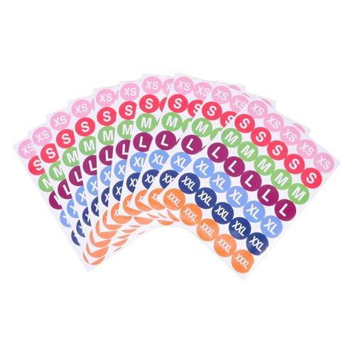 WEKADRIN 350 Stück Mehrteilige Runde Selbstklebende Größenetiketten für Kleidung XXXL Vielseitig Einsetzbar für T Shirts Pullover Einzelhandel und Kleine Unternehmen Einfache Anwendung WEKADRIN 350 Stück Mehrteilige Runde Selbstklebende Größenetiketten für Kleidung XXXL Vielseitig Einsetzbar für T Shirts Pullover Einzelhandel und Kleine Unternehmen Einfache Anwendung von WEKADRIN