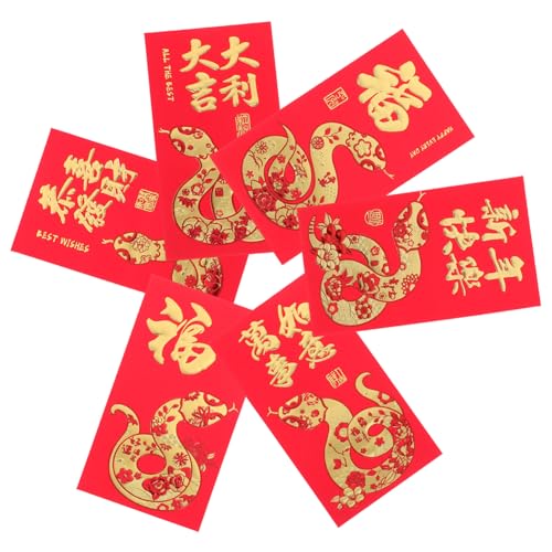 WEKADRIN 36 Stück Traditionelle Rote Umschläge für Chinesisches Neujahr Schlangenjahr Vielseitige Geldumschläge aus Stabilem Papier Leuchtend Rot Praktisches Format für Familie und Freunde WEKADRIN 36 Stück Traditionelle Rote Umschläge für Chinesisches Neujahr Schlangenjahr Vielseitige Geldumschläge aus Stabilem Papier Leuchtend Rot Praktisches Format für Familie und Freunde von WEKADRIN