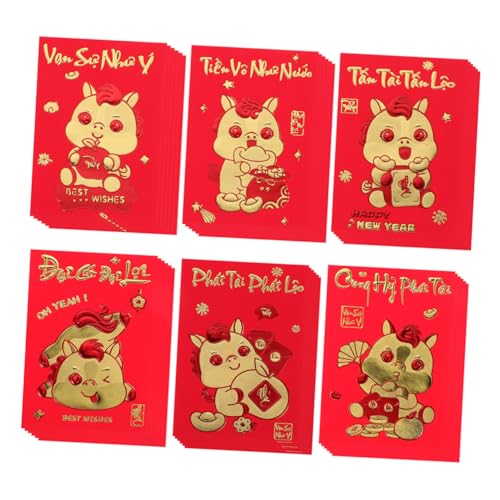 WEKADRIN 360 Stück Kreative Vietnamesische Rote Umschläge Jahr Des Pferdes Robuste Lunar Year Envelopes für Frühlingsfest Glücksgeldumschläge mit Kulturmotiv für Haushalte und Firmenfeiern WEKADRIN 360 Stück Kreative Vietnamesische Rote Umschläge Jahr Des Pferdes Robuste Lunar Year Envelopes für Frühlingsfest Glücksgeldumschläge mit Kulturmotiv für Haushalte und Firmenfeiern von WEKADRIN