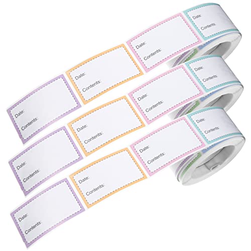 WEKADRIN 3Rollen Lebensmittelbehälter Etiketten Abnehmbare Aufkleber für Gefrierschrank Selbstklebende Labels zur Datumskennzeichnung von Lebensmitteln Organisieren WEKADRIN 3Rollen Lebensmittelbehälter Etiketten Abnehmbare Aufkleber für Gefrierschrank Selbstklebende Labels zur Datumskennzeichnung von Lebensmitteln Organisieren von WEKADRIN