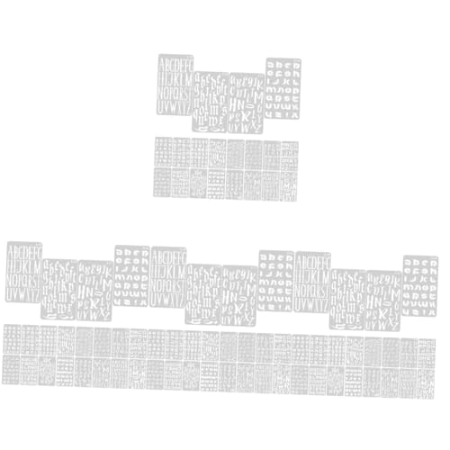 WEKADRIN 4 Sätze Teiliges Buchstaben Schablonen Aus Pet Wiederverwendbare Robuste Alphabet Stencils Für Diy Holzmalerei Wandgestaltung Möbel Und Kreative Bastelprojekte 20 Blätter * 4 von WEKADRIN