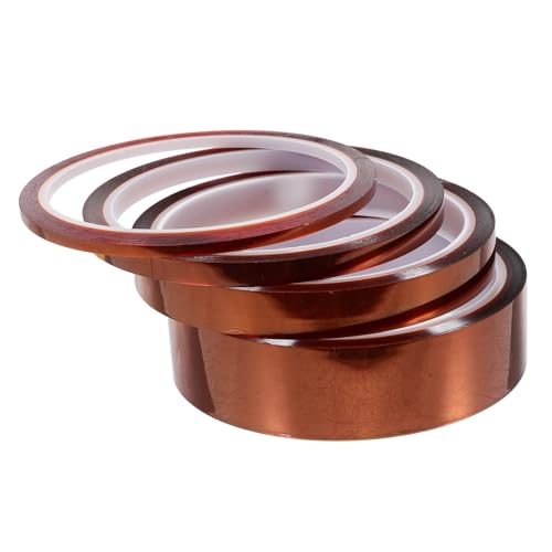 WEKADRIN 4 Stück Hochtemperatur Klebeband Teilig Hitzebeständig Silikonbeschichtet für Löten Isolierung Sensoren und Leiterplatten von WEKADRIN