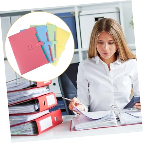 WEKADRIN 4 Stück Teiliges Fächermappen Mehrschichtige Dokumentenmappe aus Kunststoff Erweiterbar und Leicht Tragbarer Ordner für Büro Schule Zuhause Vielseitiger Dokumentenorganizer in Rot von WEKADRIN