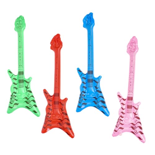 WEKADRIN 4 Teiliges Set Aufblasbares Rockinstrument Mini Gitarre Aufblasbares Gitarrenzubehör Gitarrenstütze Für Kostüm Prince Gitarre Gitarren Mikrofon Gitarren Für Pvc von WEKADRIN