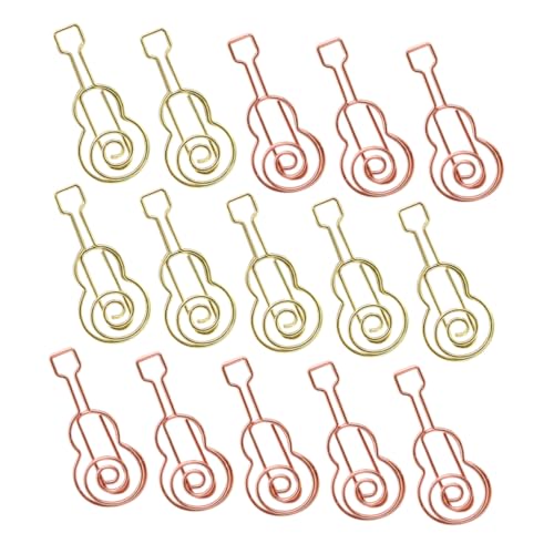 WEKADRIN 40 Stück Gitarre Form Büroklammern Teiliges und Roségold Kreative und Dekorative Papierclips für Büro Schule und Zuhause Ästhetisch und Praktisch zur Organisation von Dokumenten WEKADRIN 40 Stück Gitarre Form Büroklammern Teiliges und Roségold Kreative und Dekorative Papierclips für Büro Schule und Zuhause Ästhetisch und Praktisch zur Organisation von Dokumenten von WEKADRIN