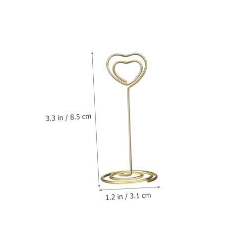 WEKADRIN 40 Stück Herzförmige Memo Holder Clip Tischkartenhalter Platzkartenhalter Menüclips für Hochzeit Jubiläum Tischdekoration Praktisch Elegant Vielseitig von WEKADRIN