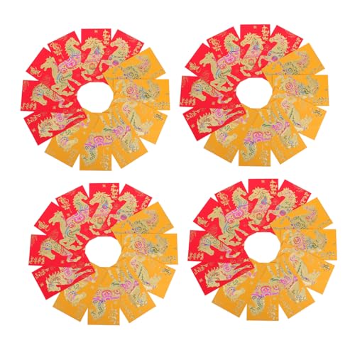 WEKADRIN 48 Stück Teiliges Chinesische Neujahrs-lucky Money Umschläge Jahr Des Pferdes Vietnamesische Rote Geldumschläge mit Lebendigem Druck für Frühlingsfest Lunar Year Geschenk von WEKADRIN