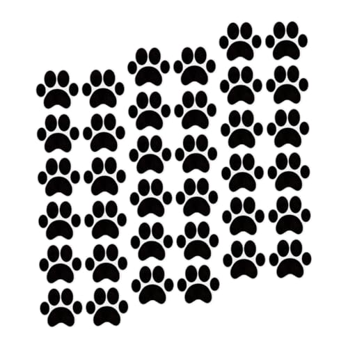 WEKADRIN 49 Stück Teiliges Katzenpfoten Wandsticker aus Langlebigem Wasserfestem PVC Selbstklebend Einfach zu Entfernen Kreative Wandkunst für Kinderzimmer Wohnzimmer Spielzimmer von WEKADRIN