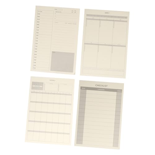 WEKADRIN 4er Packung Teiliges Wochenplaner und Tagesplaner Notizblock Papier pro Buch Inklusive Monats Wochen und Tagesübersicht Praktische Checklisten für Schule Büro und Persönliche WEKADRIN 4er Packung Teiliges Wochenplaner und Tagesplaner Notizblock Papier pro Buch Inklusive Monats Wochen und Tagesübersicht Praktische Checklisten für Schule Büro und Persönliche von WEKADRIN